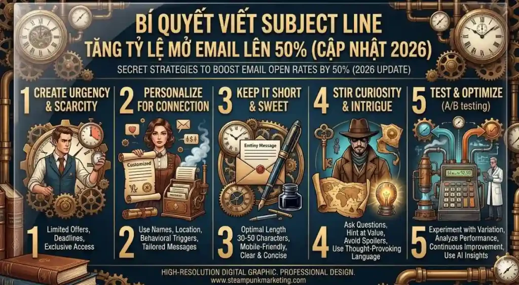 Bí Quyết Viết Subject Line Tăng Tỷ Lệ Mở Email Lên 50% (Cập Nhật 2026)