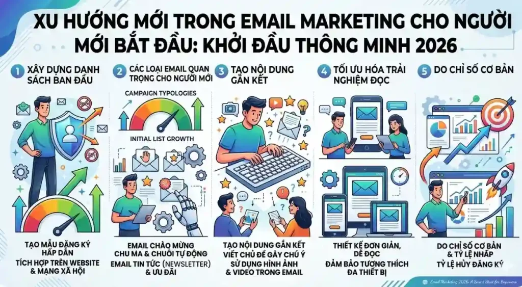 Xu Hướng Mới Trong Email Marketing Cho Người Mới Bắt Đầu: Khởi Đầu Thông Minh 2026