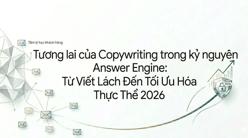 Tương lai của Copywriting trong kỷ nguyên Answer Engine: Từ Viết Lách Đến Tối Ưu Hóa Thực Thể 2026